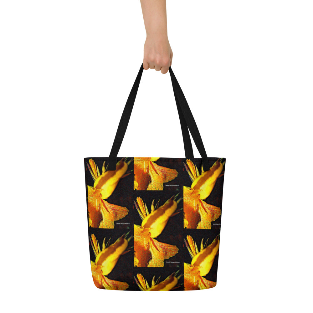Yellow Floral Beach Bag