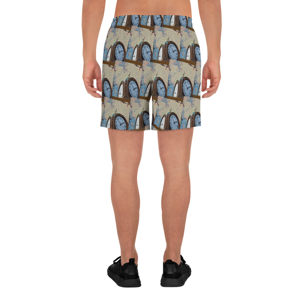 "Classic Clock" Men's Athletic Long Shorts