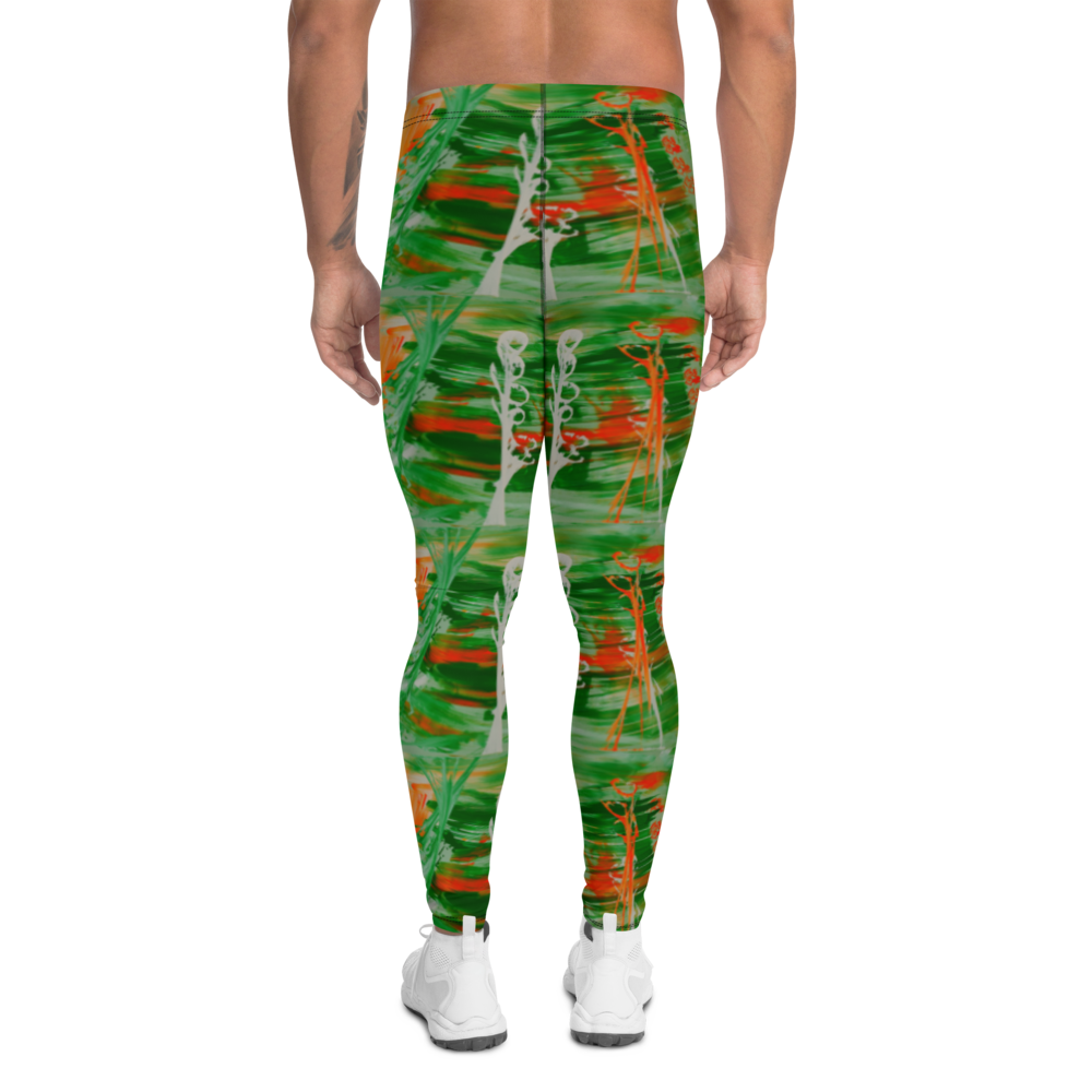 "Orange/ Green" Men's Leggings