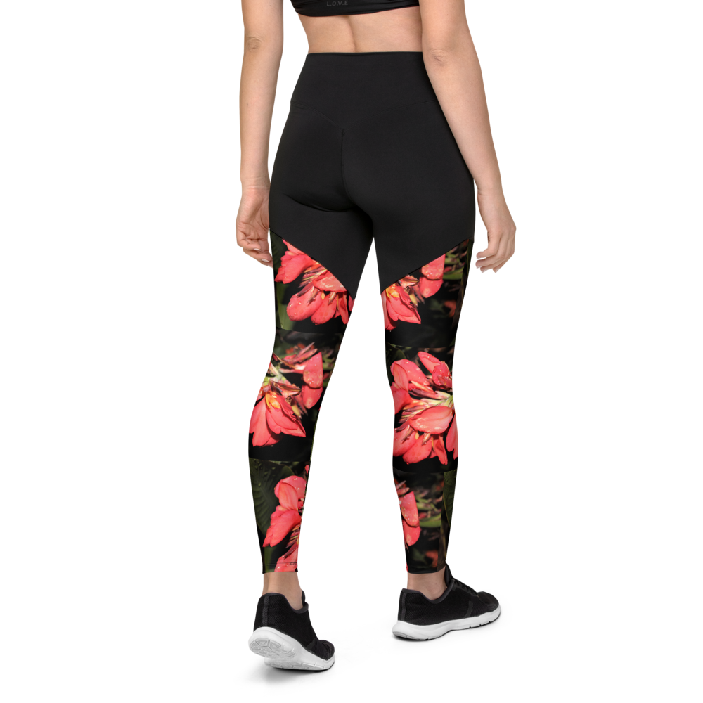 'Pink Flower' Sports Leggings