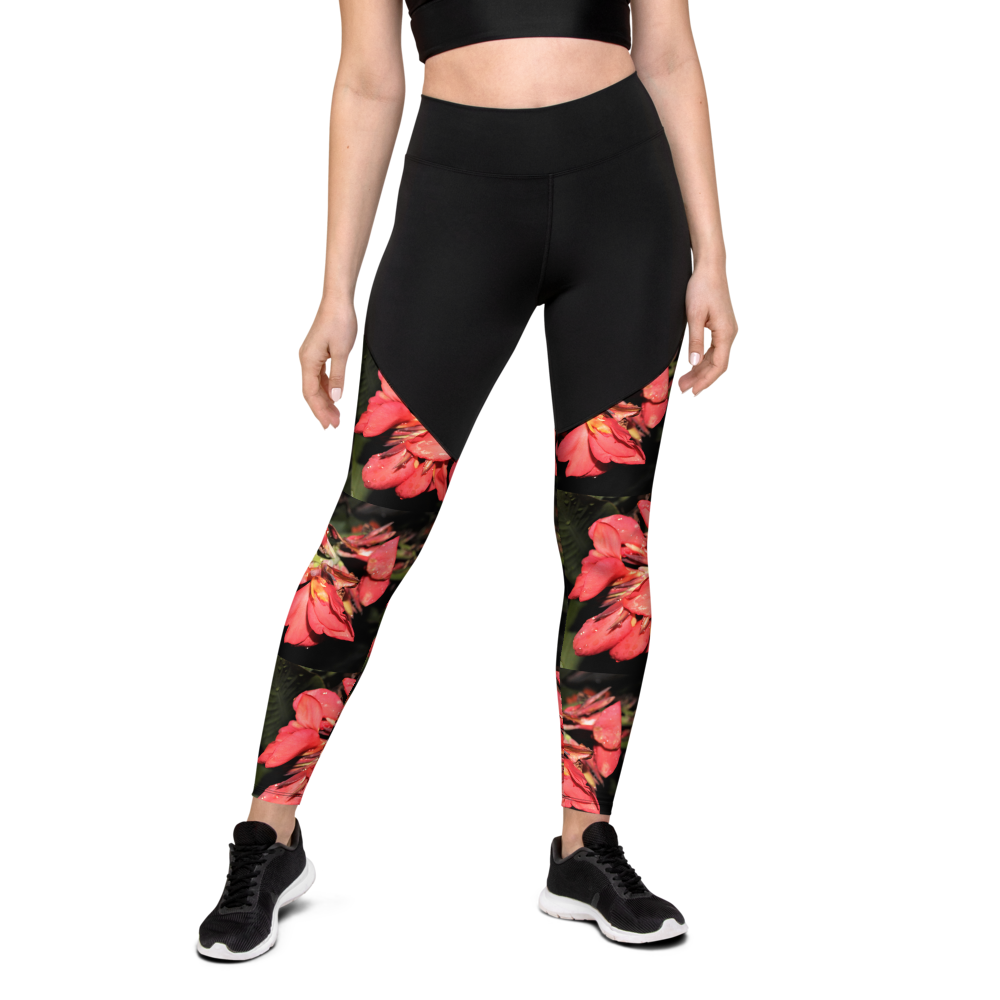 'Pink Flower' Sports Leggings