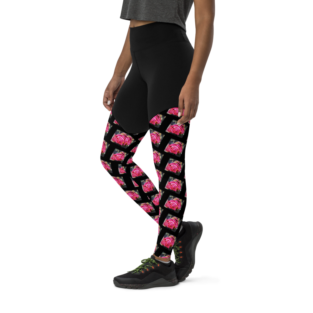 Pinkling Flower Sports Leggings