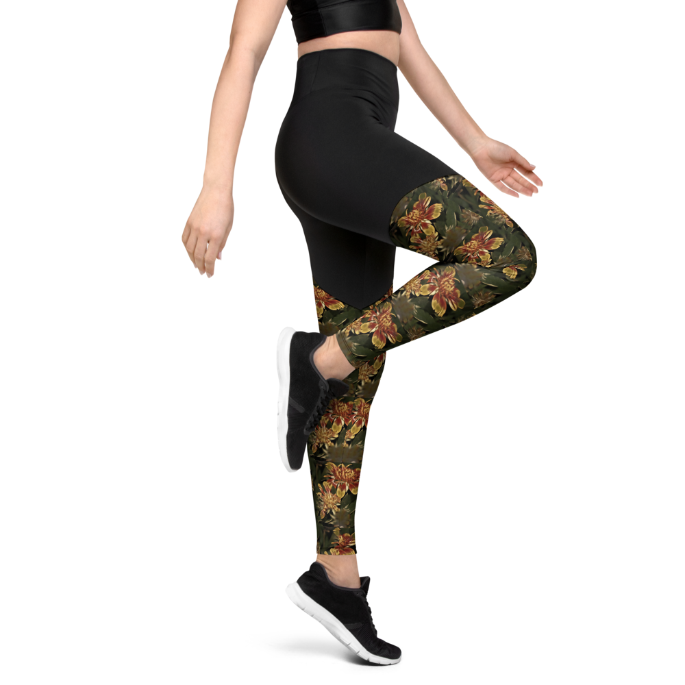 "Cool Rose", Sports Leggings