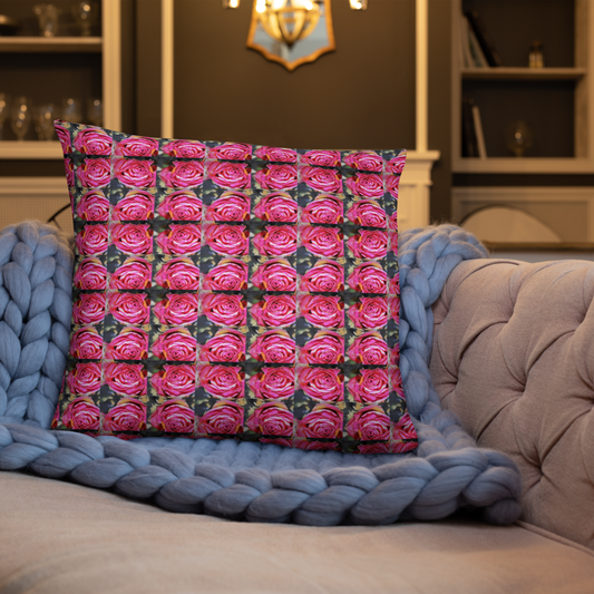 "Pink Roses"  Pillow (22 x 22)