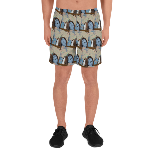 "Classic Clock" Men's Athletic Long Shorts