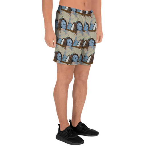 "Classic Clock" Men's Athletic Long Shorts