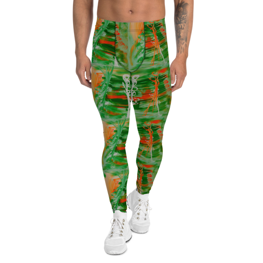 "Orange/ Green" Men's Leggings