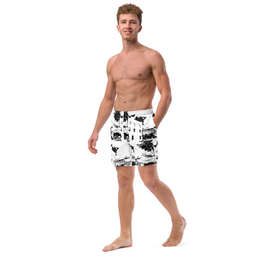 The Downtowner" Men's swim trunks