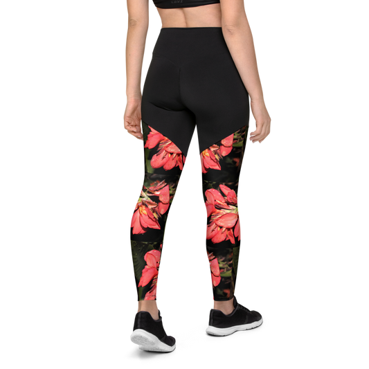 'Pink Flower' Sports Leggings