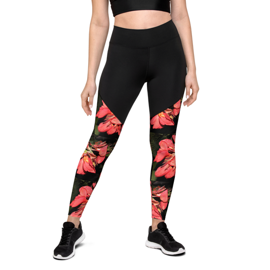 'Pink Flower' Sports Leggings