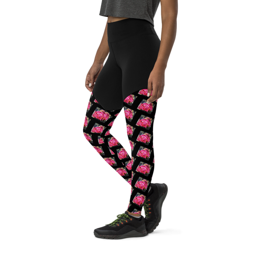 Pinkling Flower Sports Leggings