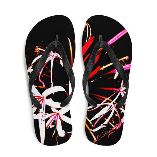 "Burgundy Floral" Flip-Flops